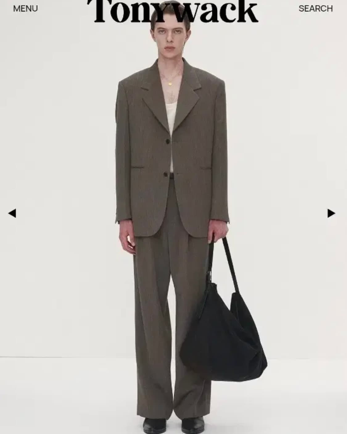 [30]토니웩 라이트 울 플리츠 와이드 트라우저 베이지 토프 상품이미지1