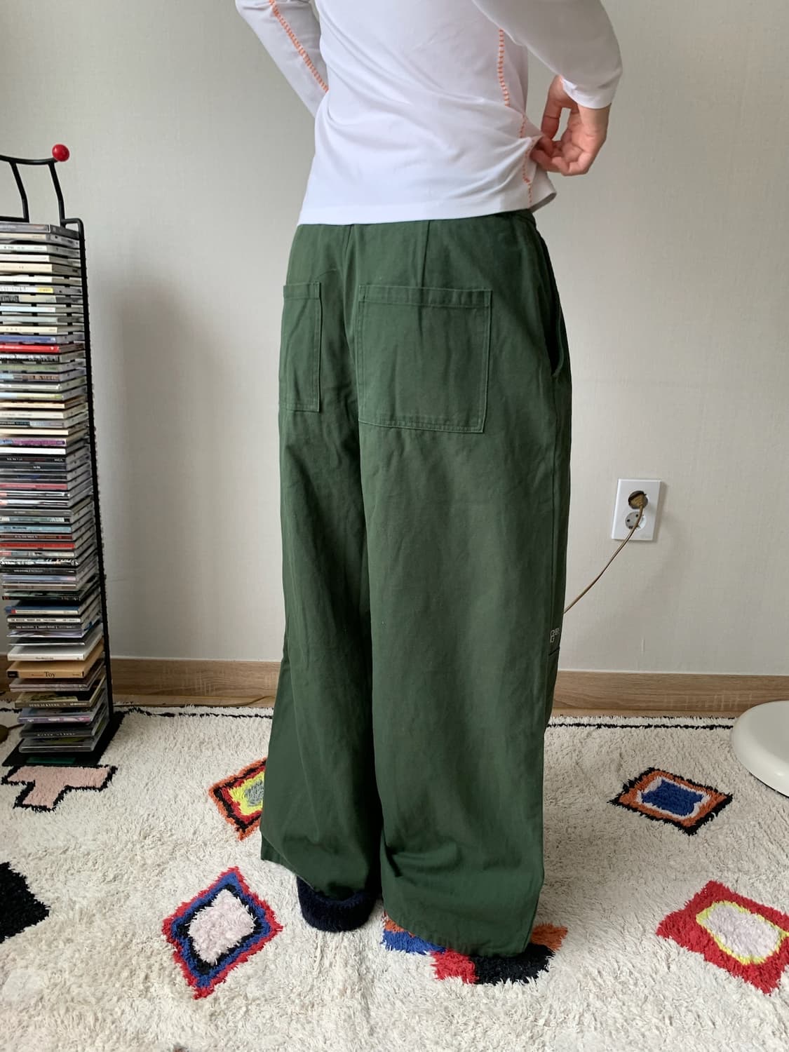 younger song.. deep green work pants 상품이미지5