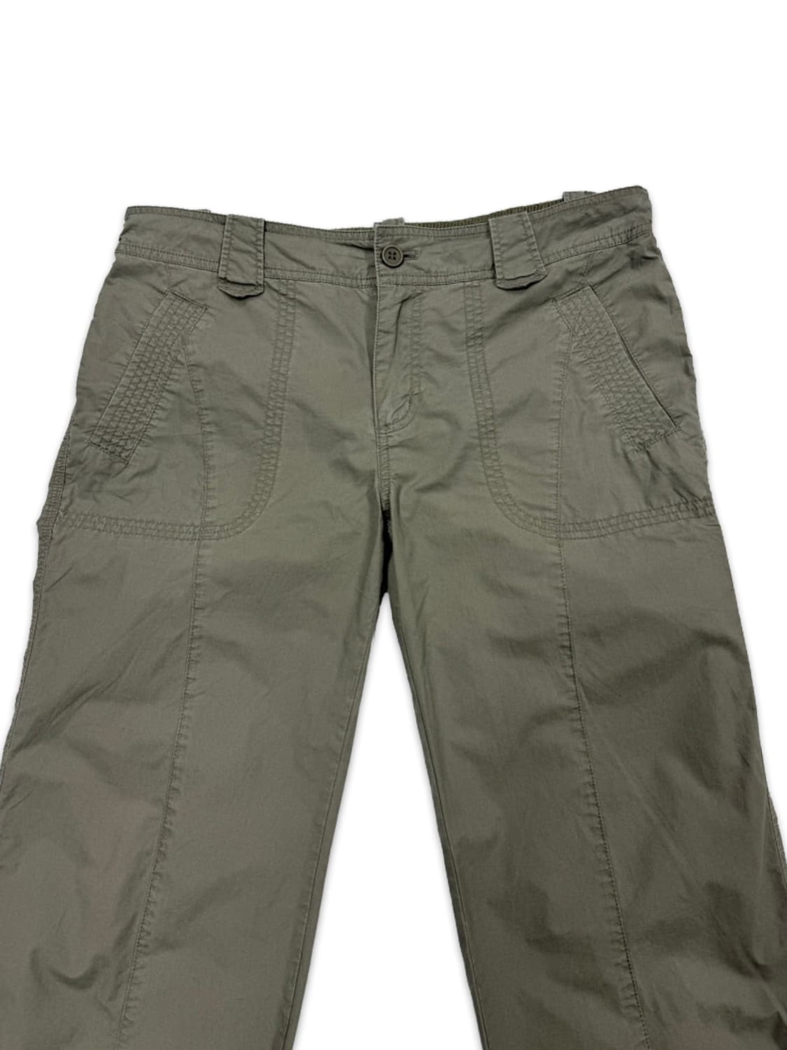 빈티지 y2k 카키 라인 와이드 팬츠 상품이미지2