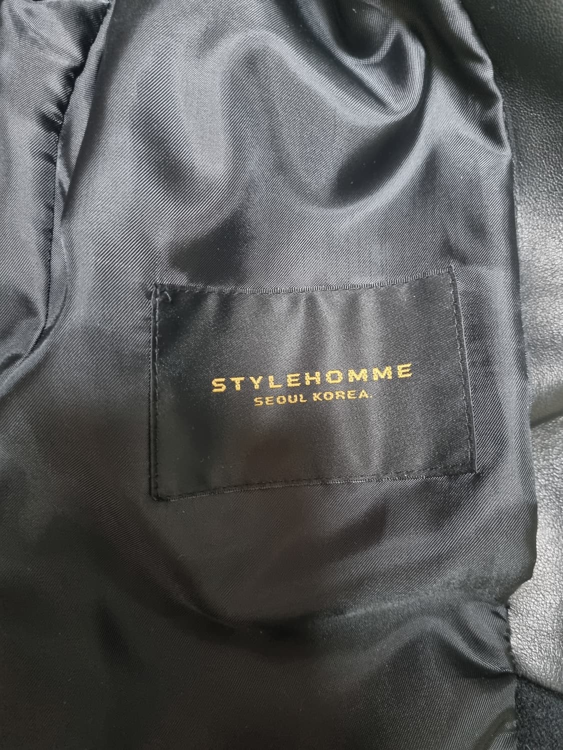 스타일옴므 가죽카라 캐시미어 코트 50사이즈 상품이미지2