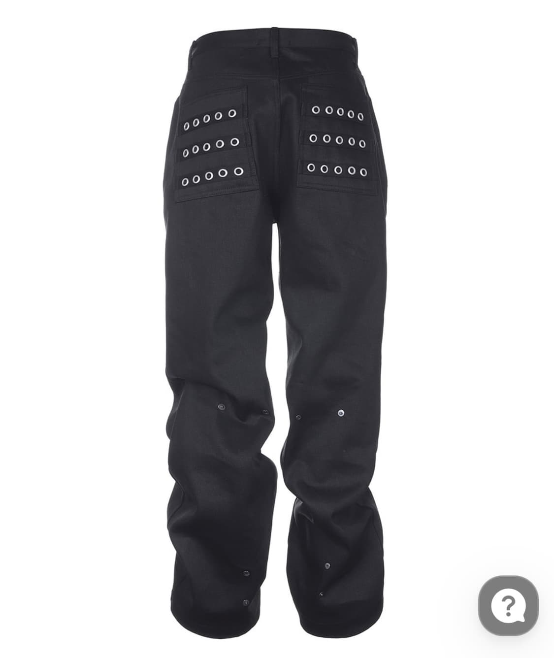 Eyelet Button Black Jeans 상품이미지1