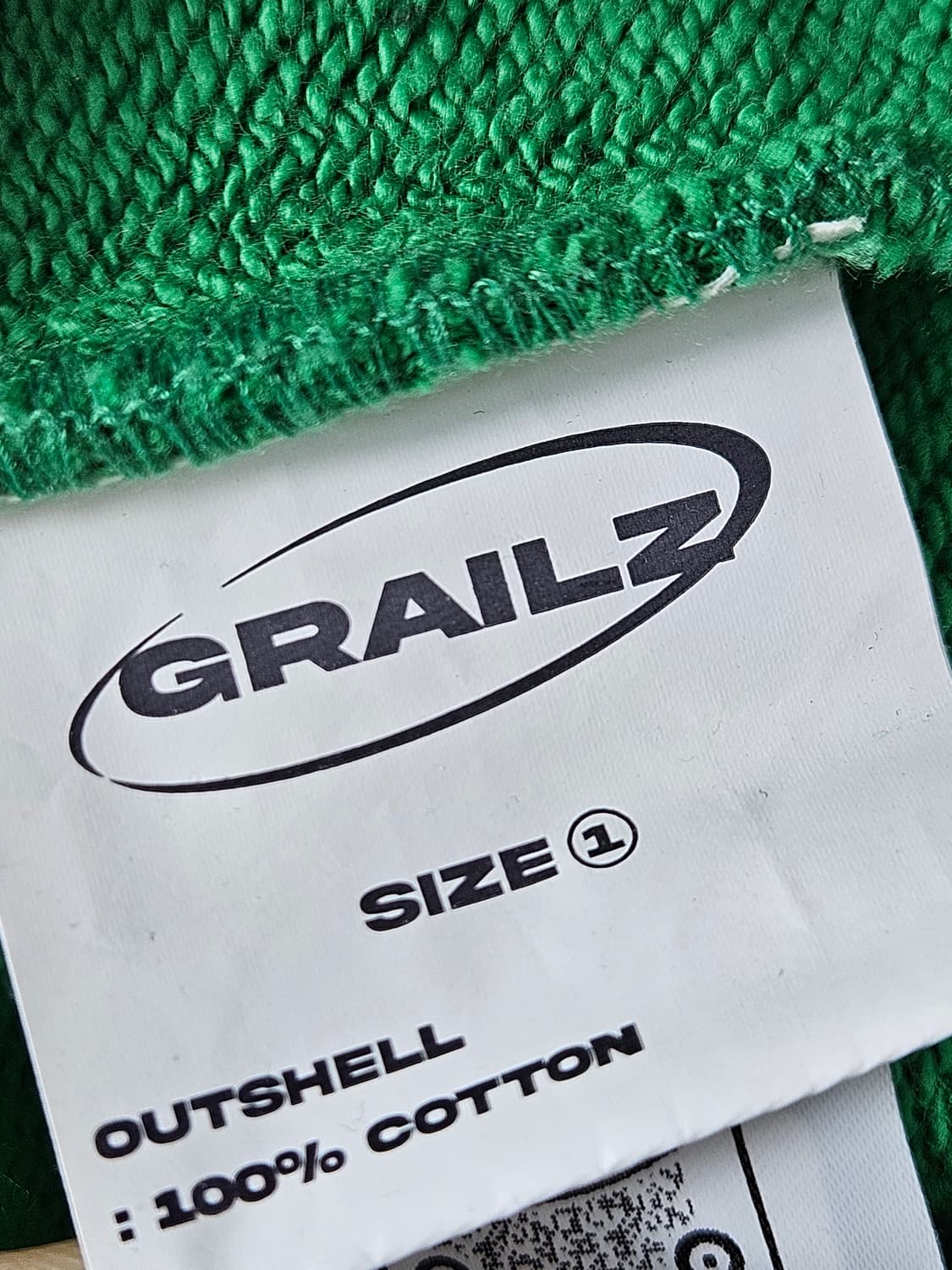 그레일즈 레트로 지오메트리 그린 후드티 테리 1사이즈 이지갭맛 상품이미지5