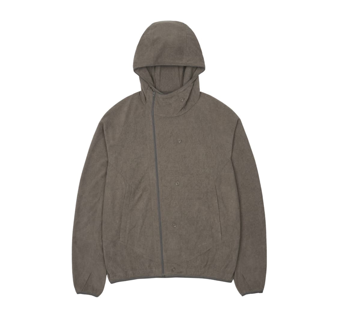 1 2 산산기어 버튼 플리스 재킷 브라운 상품이미지1