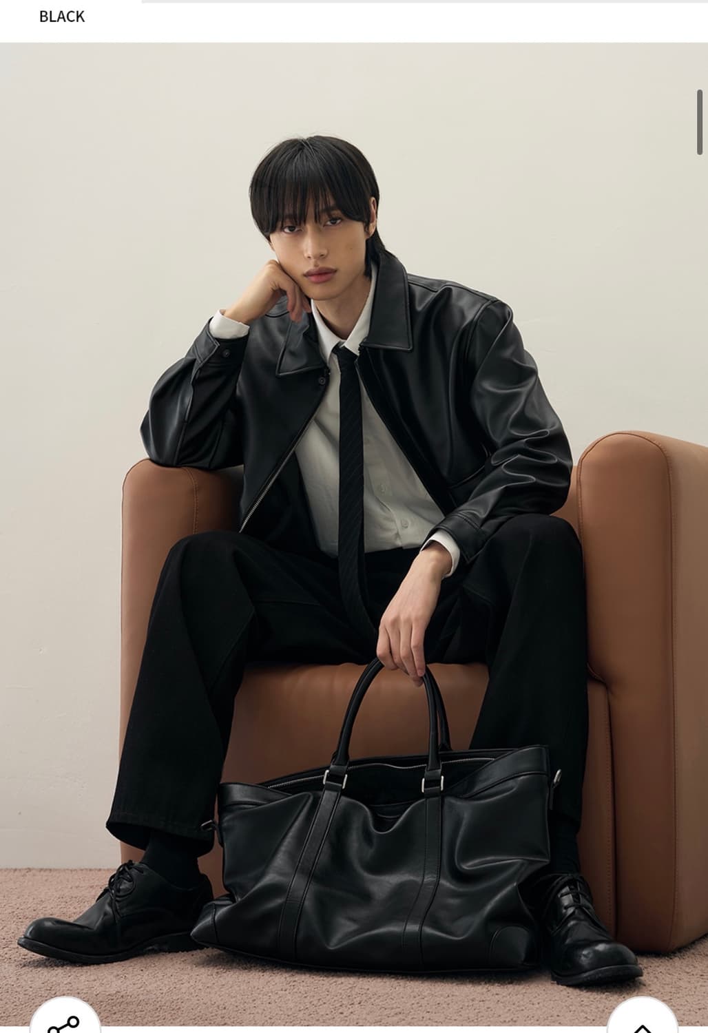 (L) 드로우핏 A-2 레더 블루종 자켓 [BLACK] 판매 상품이미지3