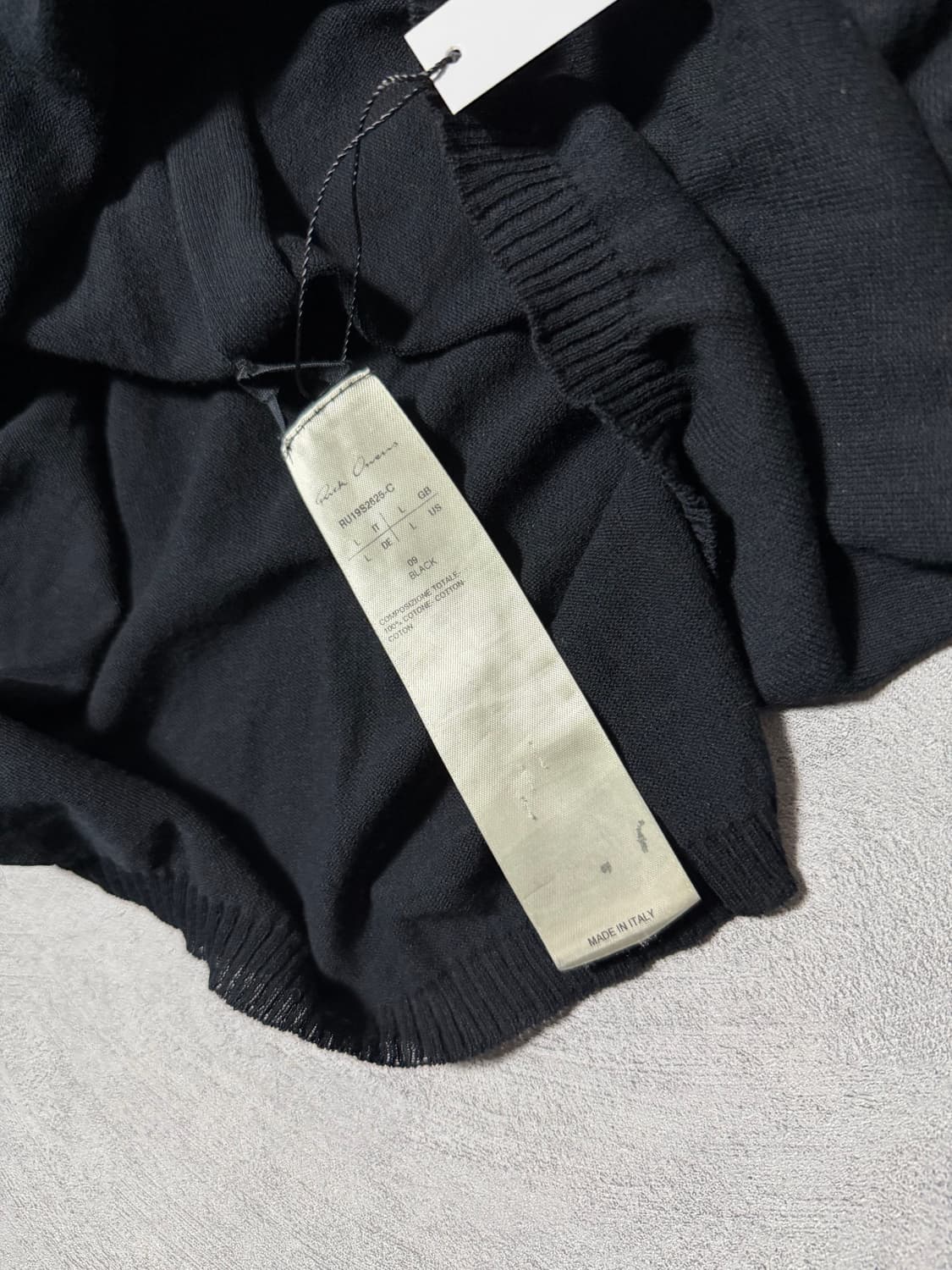 19SS 릭오웬스 롱라인 코튼니트 상품이미지5