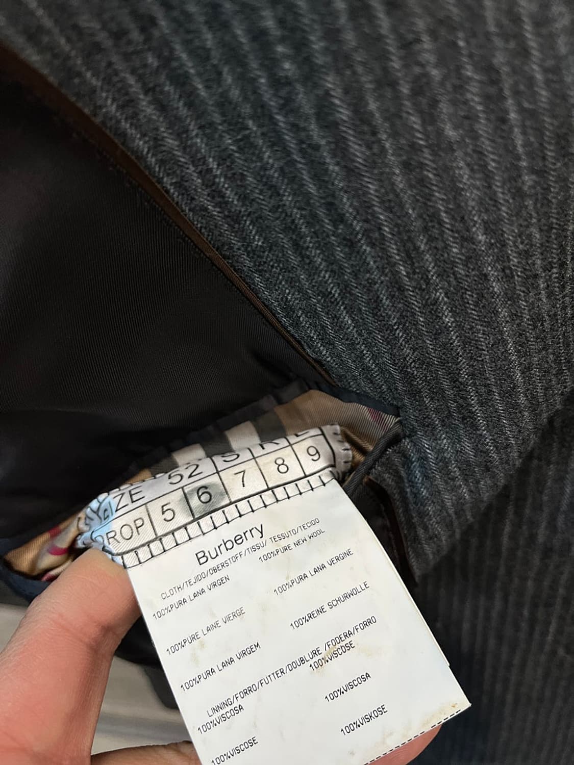110) 버버리 스트라이프 울자켓  상품이미지6