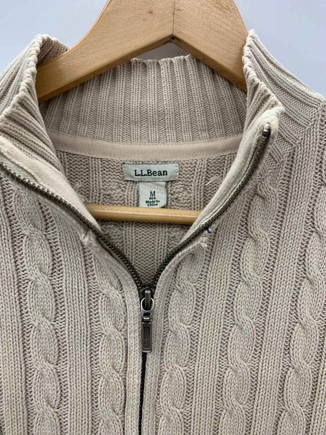 L.L.bean 꽈배기 니트 집업 상품이미지7