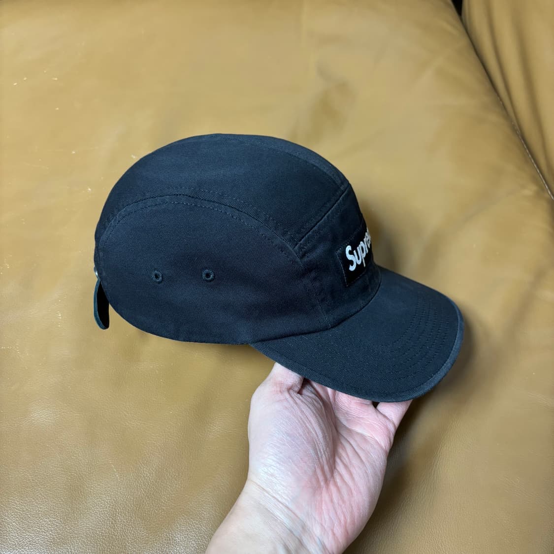 슈프림 캠프캡 모자 박스로고 블랙 상품이미지3