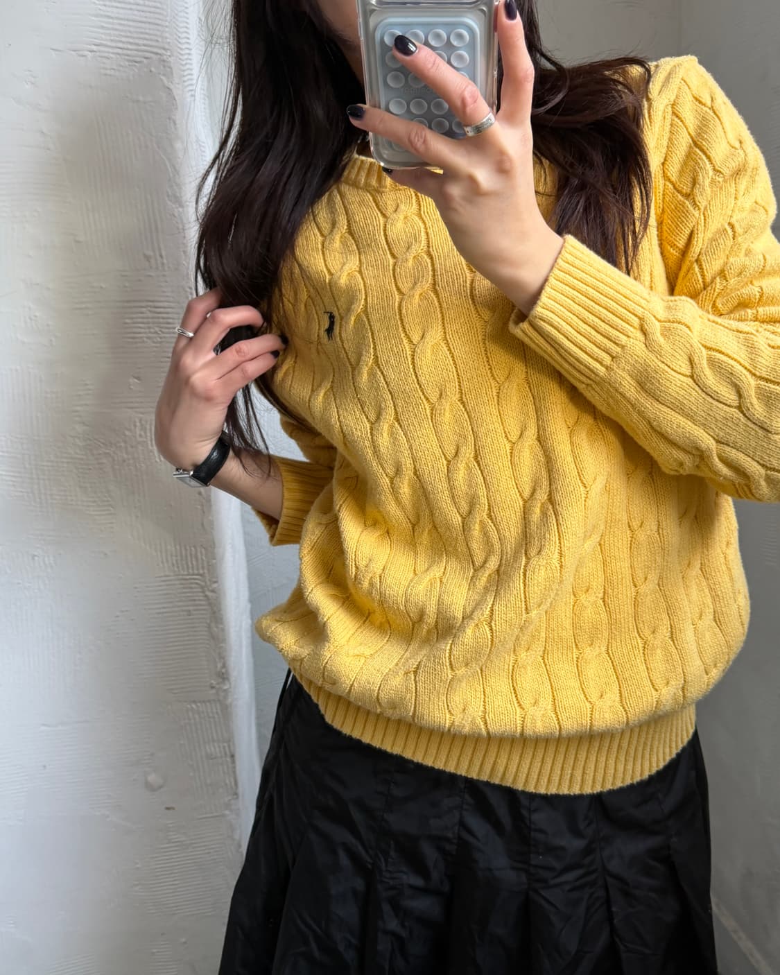 Polo 폴로 랄프로렌 신형 옐로우컬러 코튼 케이블 니트 상품이미지7