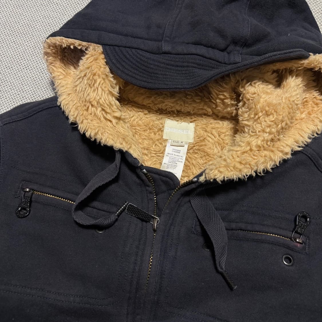 DIESEL 디젤 퍼 후드집업 상품이미지3