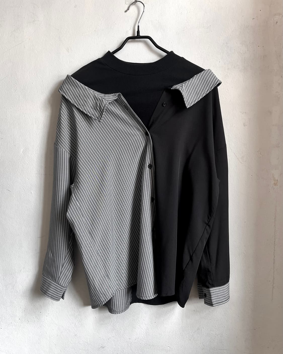 Radarista Gothic Shirt Sweat Layered Top 상품이미지3