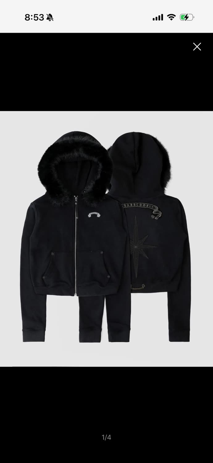 코스모11 디태쳐블 퍼 후드 집업 - 블랙 상품이미지1