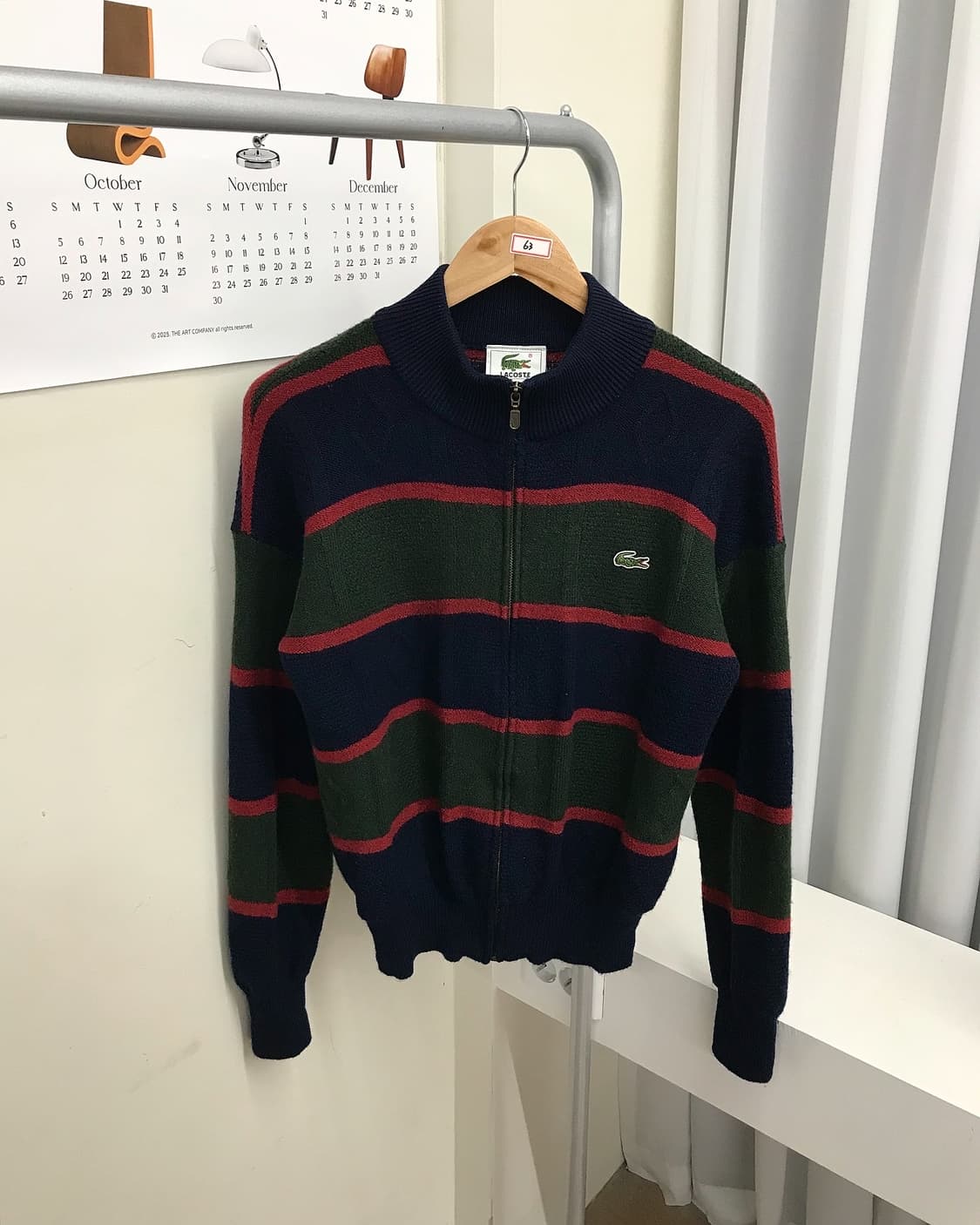 라코스테 울 니트 집업 상품이미지1