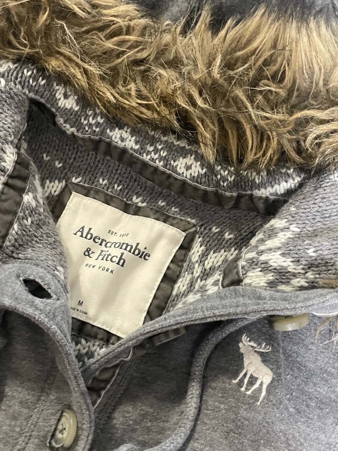 아베크롬비 울프죠 노르딕니트 안감 후드집업 [유일매물] 상품이미지5