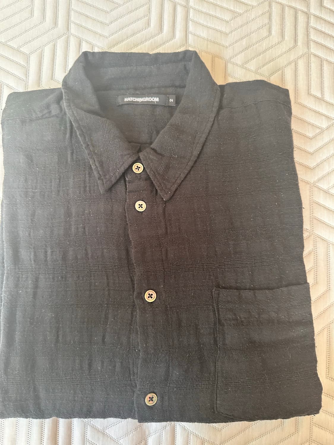 ClassicShirtGauzeStripeOverDyedBlack 2 상품이미지1