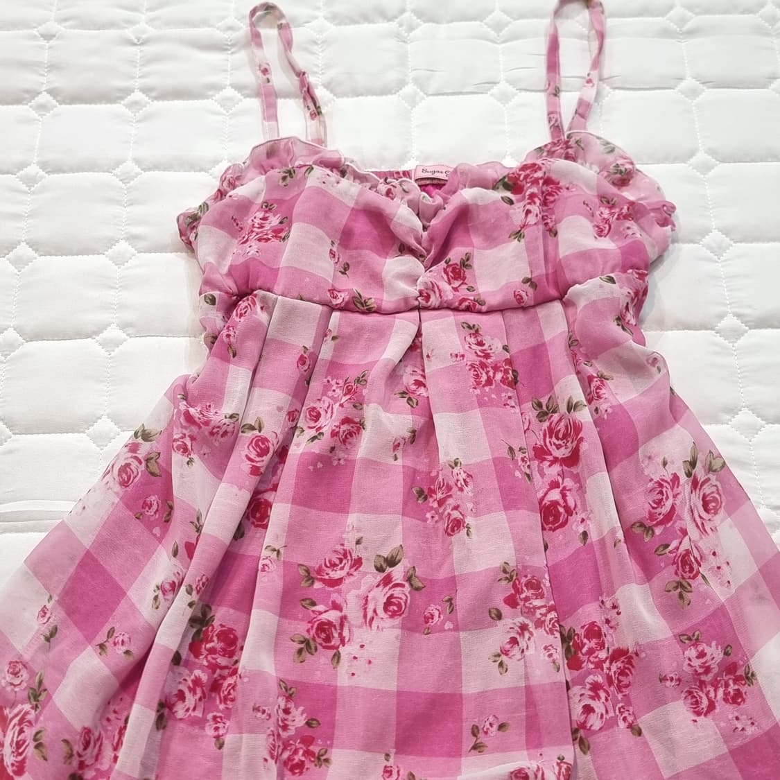 Sugar Gloss(슈가글로스) 마즈 로즈 체크원피스 상품이미지3