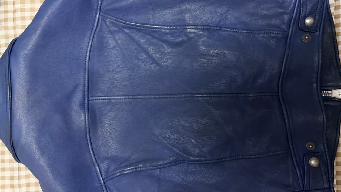 톰포드 램스킨 모토레더자켓 블루 46 상품이미지5
