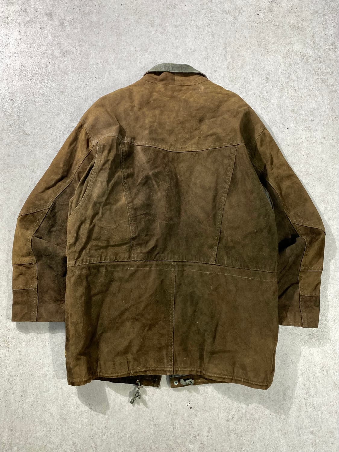 [L] 90s Vintage 빈티지 리얼 레더 스웨이드 집업 코트 상품이미지7