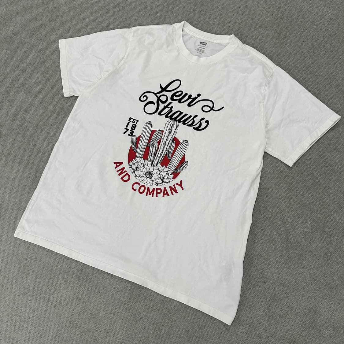 리바이스 선인장 프린팅 반팔 티셔츠 화이트 XL 상품이미지1