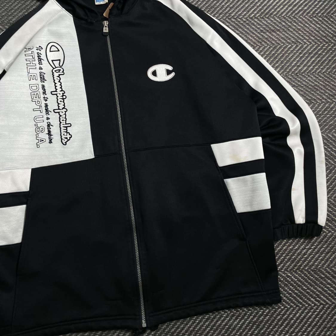 챔피온 올드스쿨 스펠아웃 빅로고 후드 트랙 탑 자켓 o 4474 상품이미지3