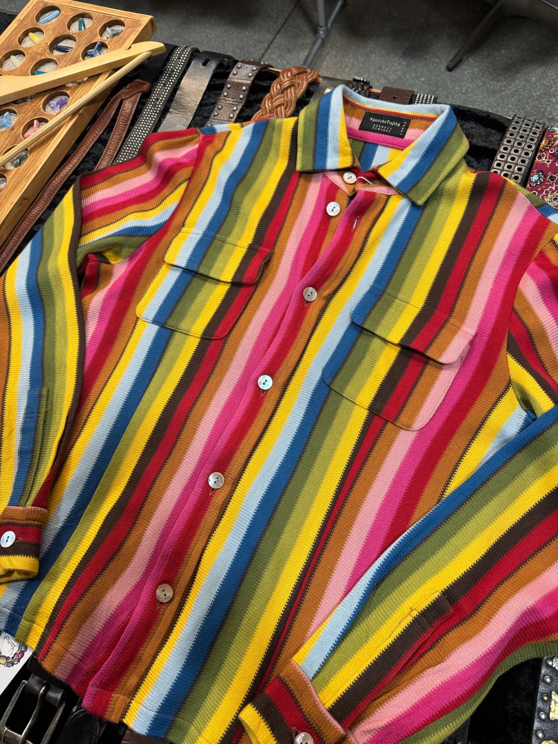Kyoichi fujita 일본 빈티지 멀티컬러 니트 셔츠 L 상품이미지1