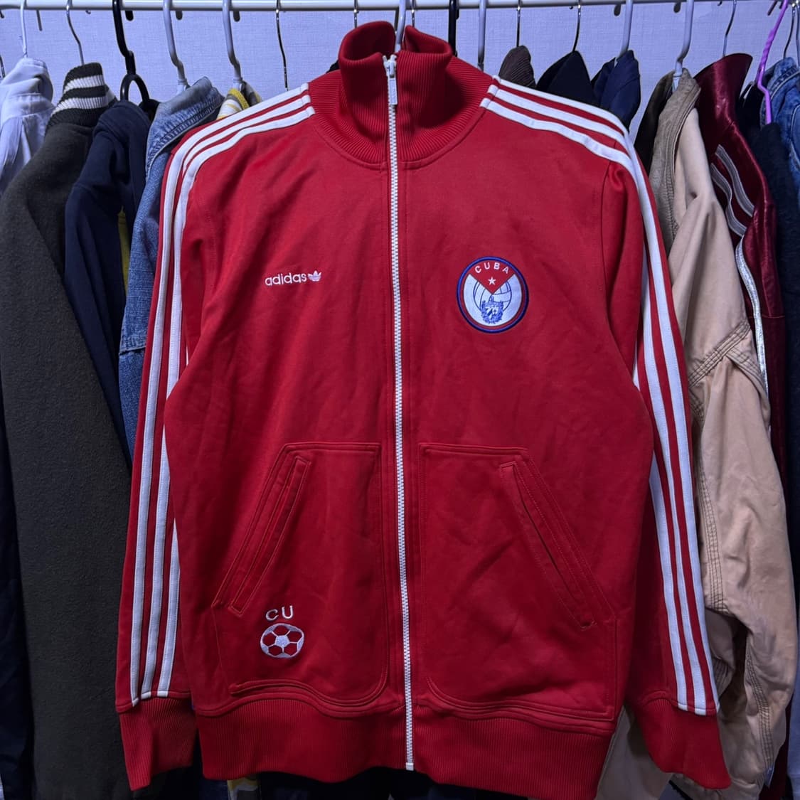 아디다스 쿠바 져지 레드 트랙탑 100 상품이미지1