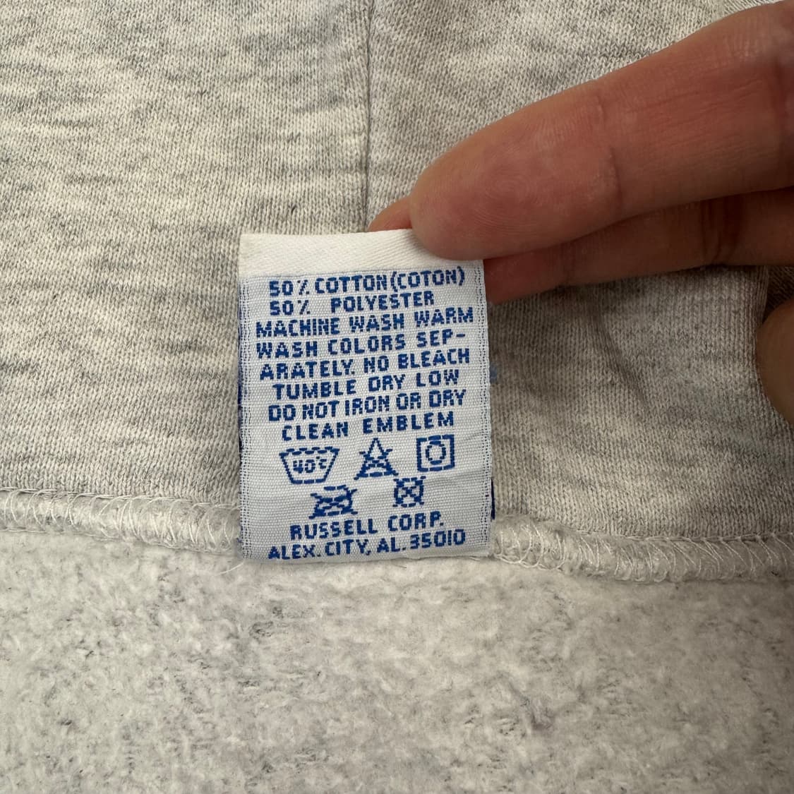 90s 러셀 빈티지 스웻 후드 집업 made in USA (2XL)  상품이미지6