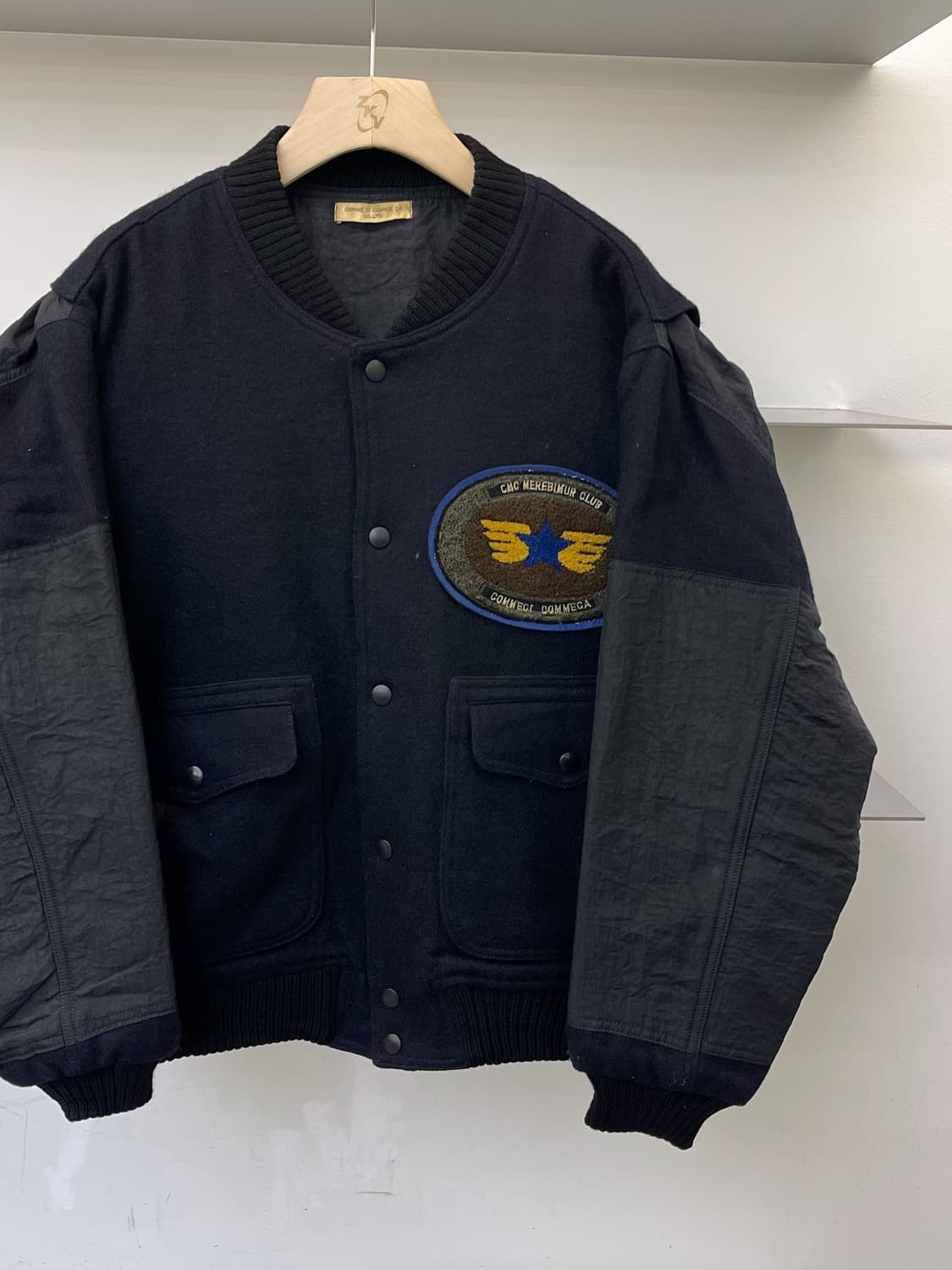 Comme Ci Comme Ca 90s 리버시블 나일론 울 자켓 상품이미지3