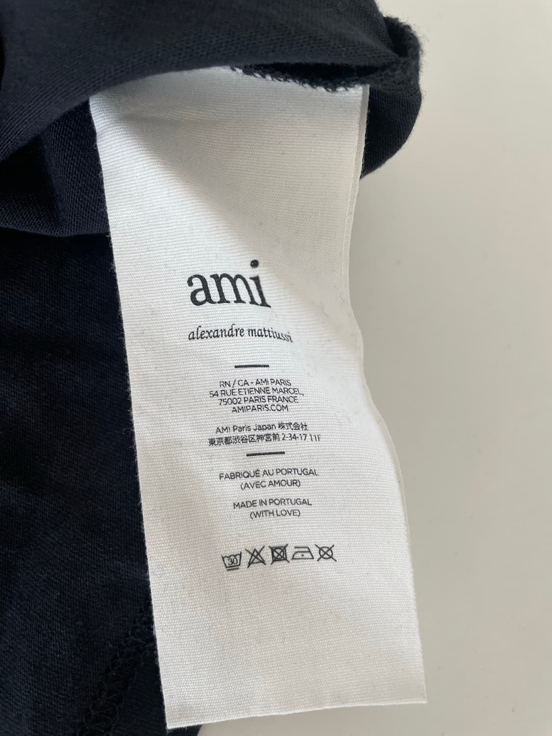 아미 레드 로고 블랙 반팔티 S 상품이미지4