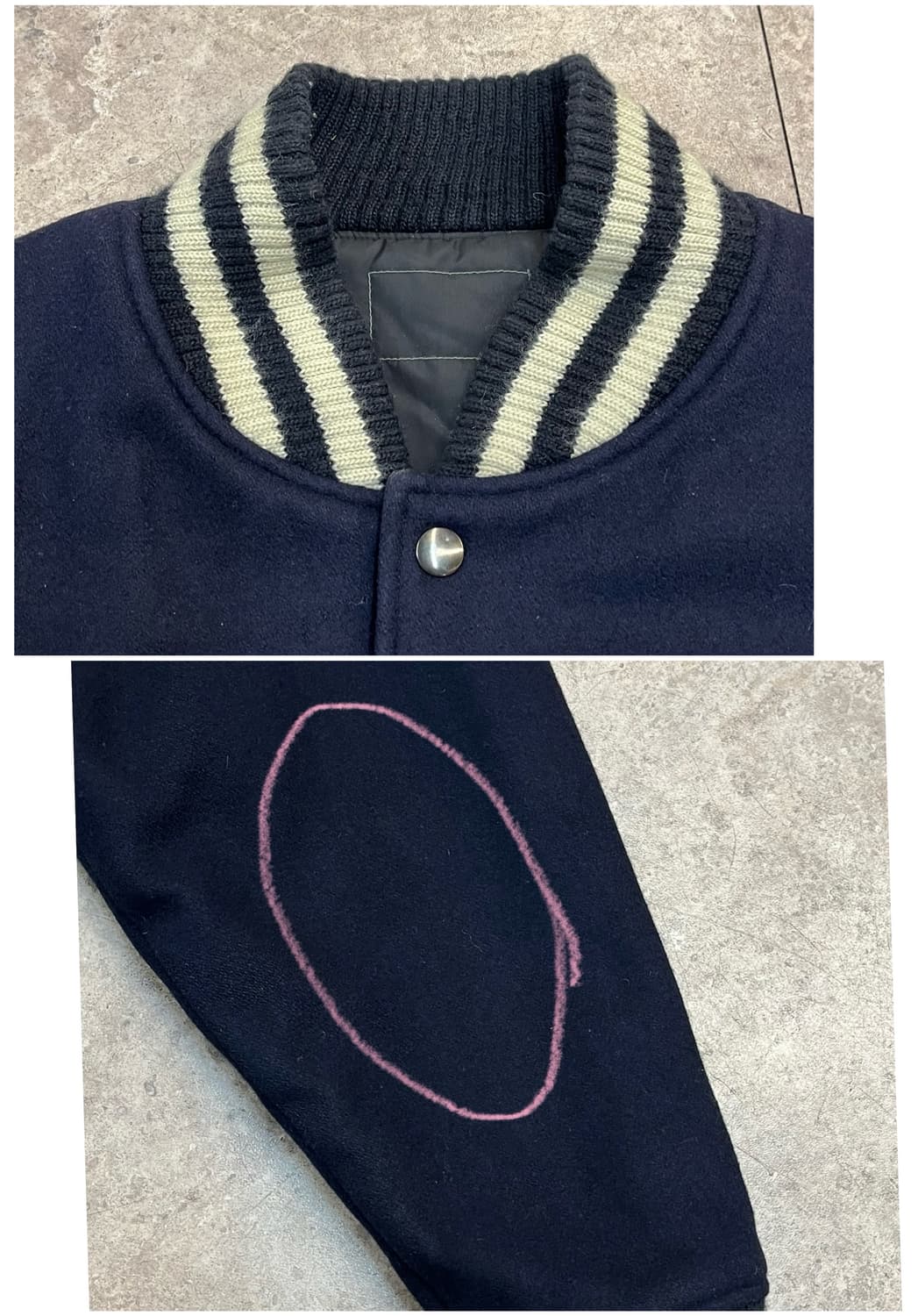 빈티지 바시티 자켓 네이비 M #csz2991  상품이미지6