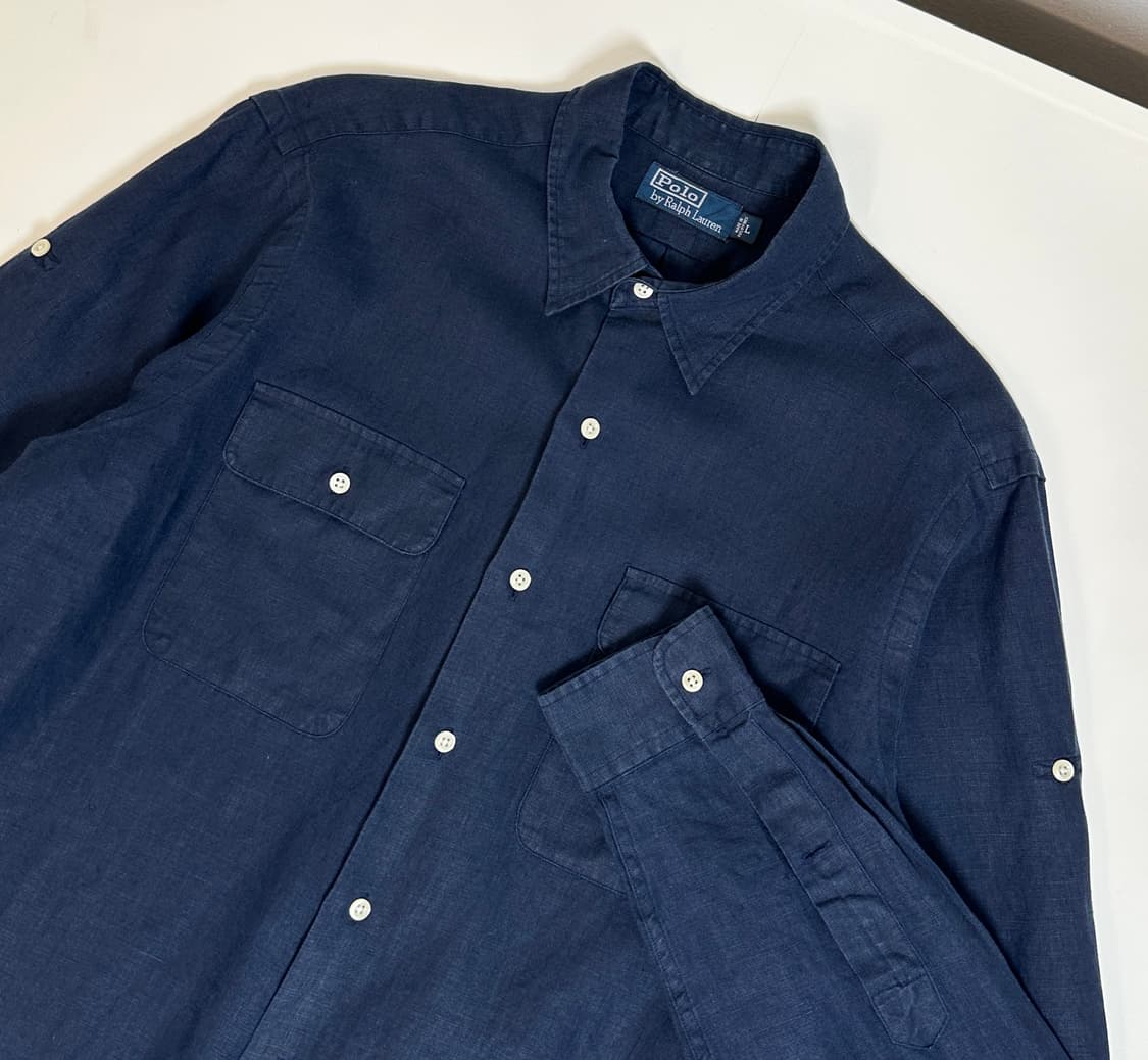 Polo 폴로 랄프로렌 투포켓 린넨 셔츠 L 상품이미지2