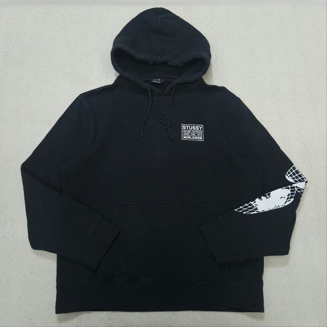 스투시 월드와이드 후드티 M 상품이미지3