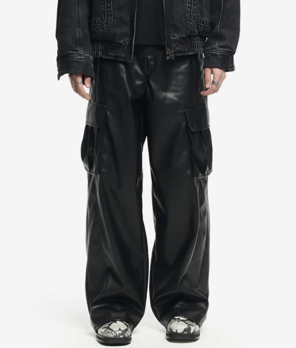 MAISON MINED  LEATHER OUT PANTS  상품이미지1