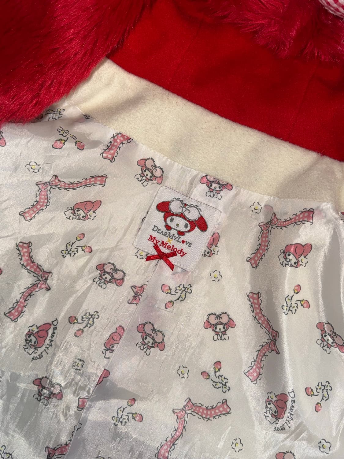 디어마이러브 디마럽 산리오 콜라보 마이멜로디 화이트 러블리 히메 코트 상품이미지7