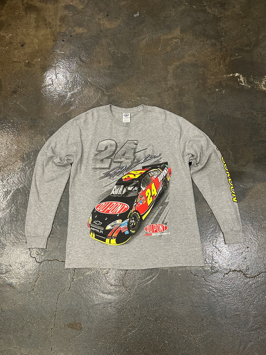 90s DELTA NASCAR 듀폰 24 롱슬리브 그레이 L 상품이미지1