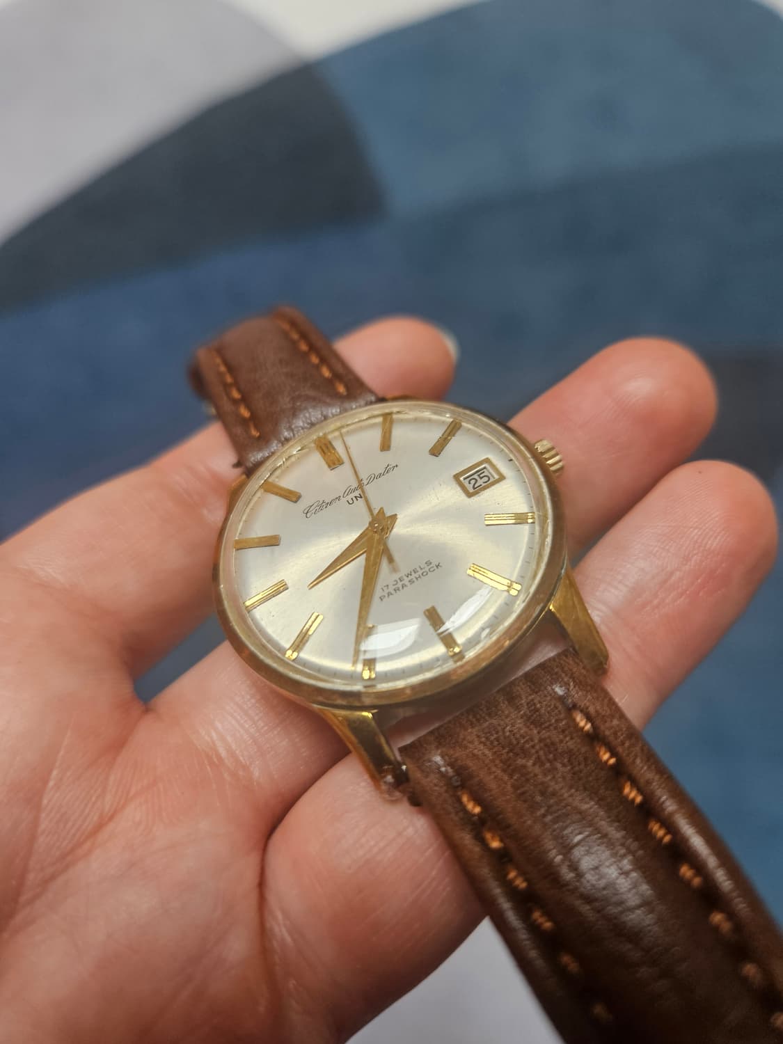 1960s 시티즌 오토 데이터 유니 빈티지 시계 상품이미지2