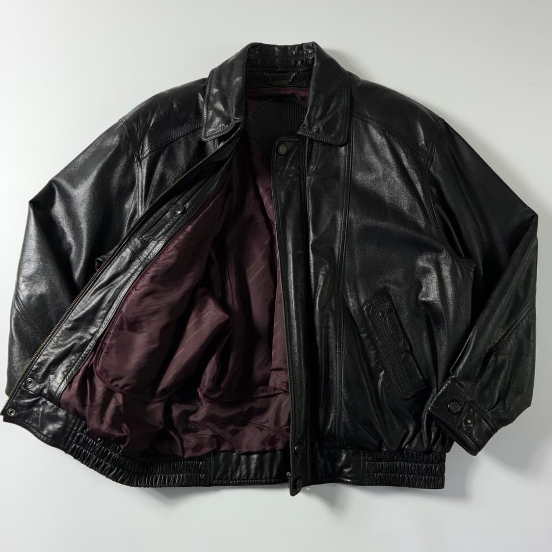 Ventura  벤투라 빈티지 램스킨 레더 봄버 자켓 (내피 탈부착 가능 상품이미지3