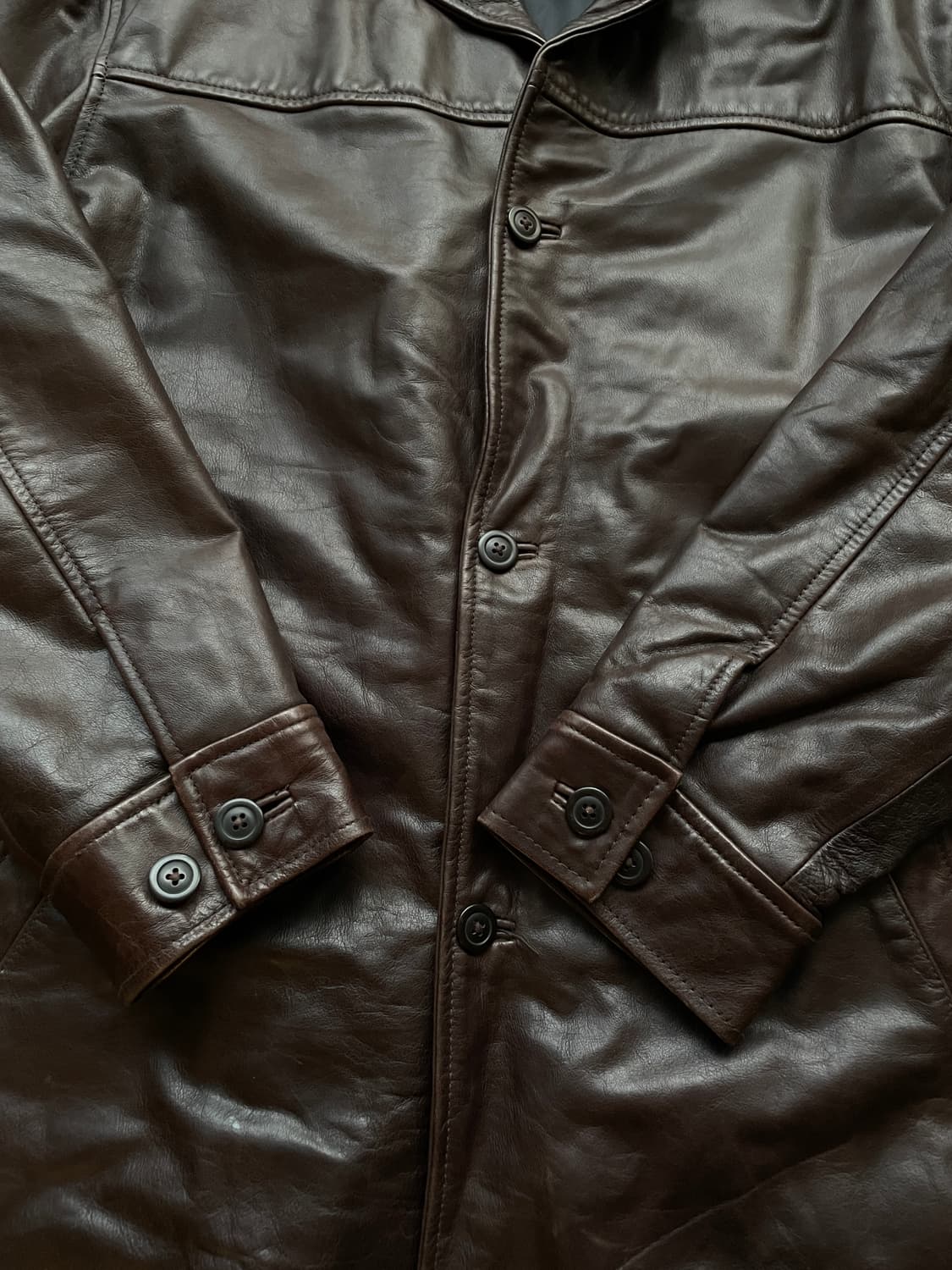 90s 올드갭 레더 카코트 브라운 gap carcoat 상품이미지4