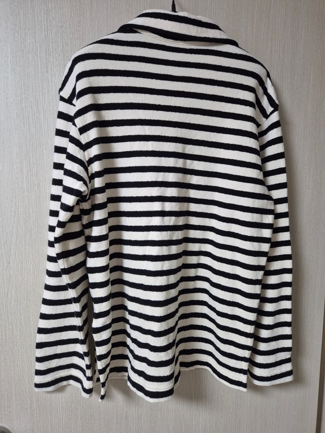 아르켓 스트라이프 카라 커튼니트 긴팔 XS (55) 상품이미지2