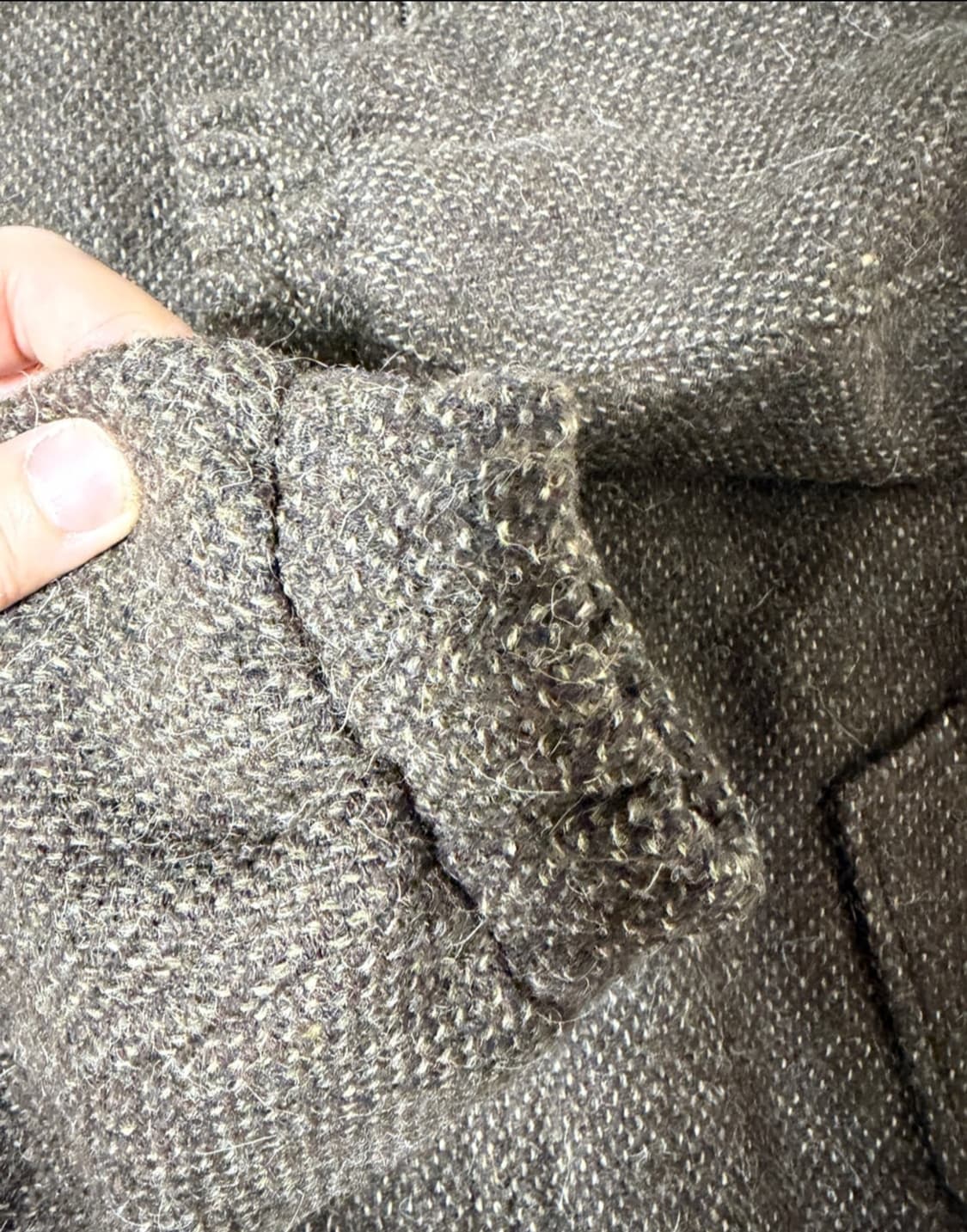 3) 오라리 라마 셔틀랜드 울트위드 블루종 브라운 상품이미지3