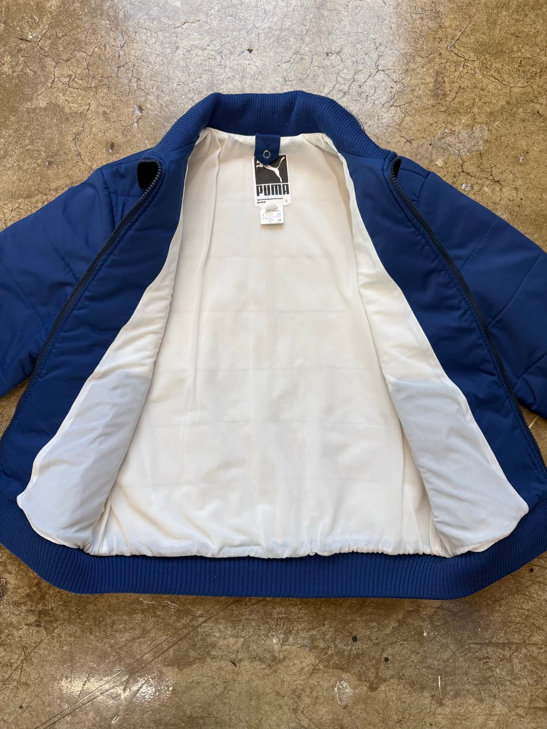 PUMA 빈티지 빅 로고 블루 패딩 상품이미지5