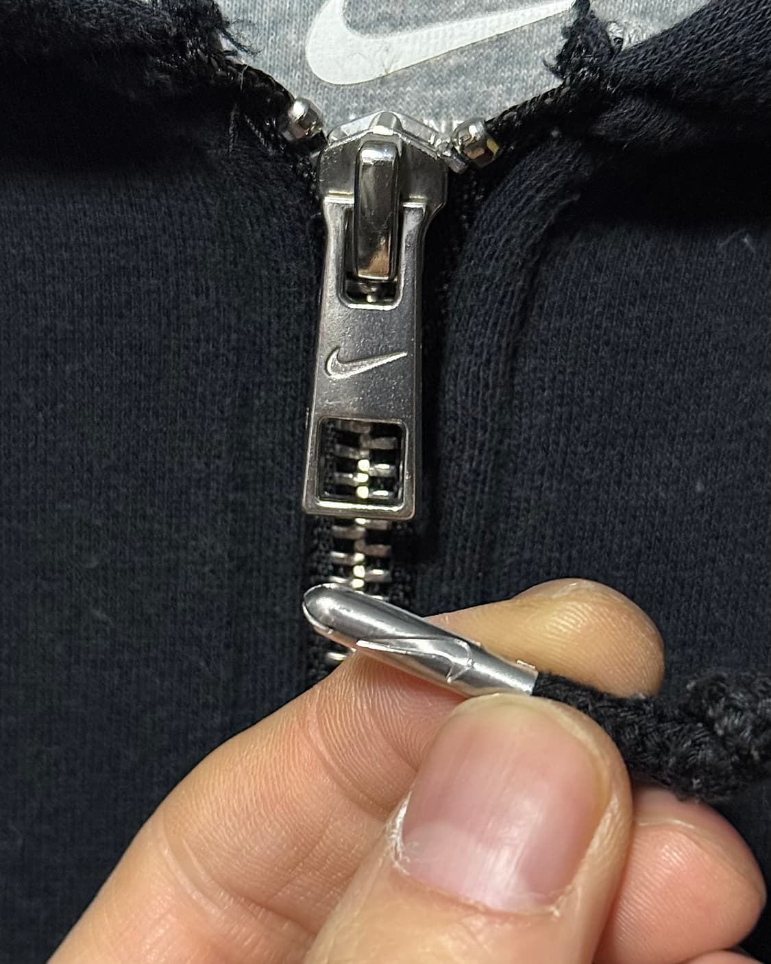 나이키 00s 빅로고 블랙 스웻 후디 후드 집업 올드스쿨 S 90  상품이미지6