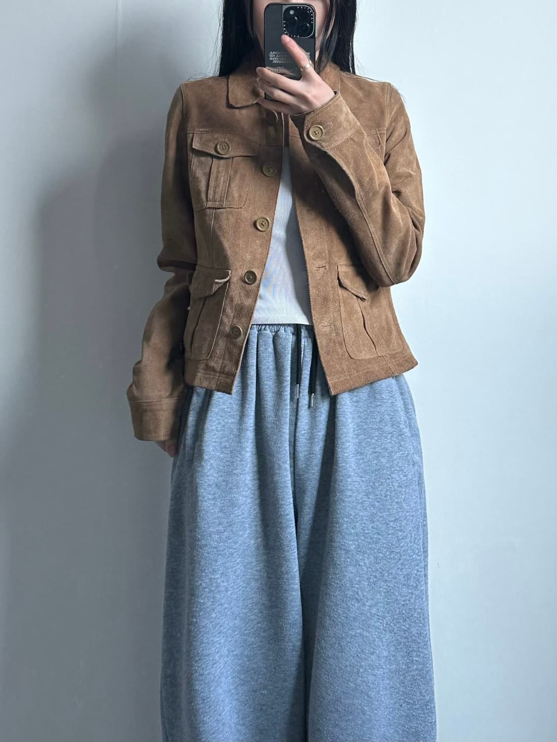 아베크롬비 브라운 스웨이드 트러커 자켓 상품이미지2