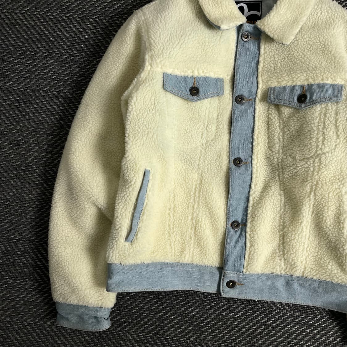 에비수 쉐르파 믹스업 데님 트러커 자켓o 3242 상품이미지3