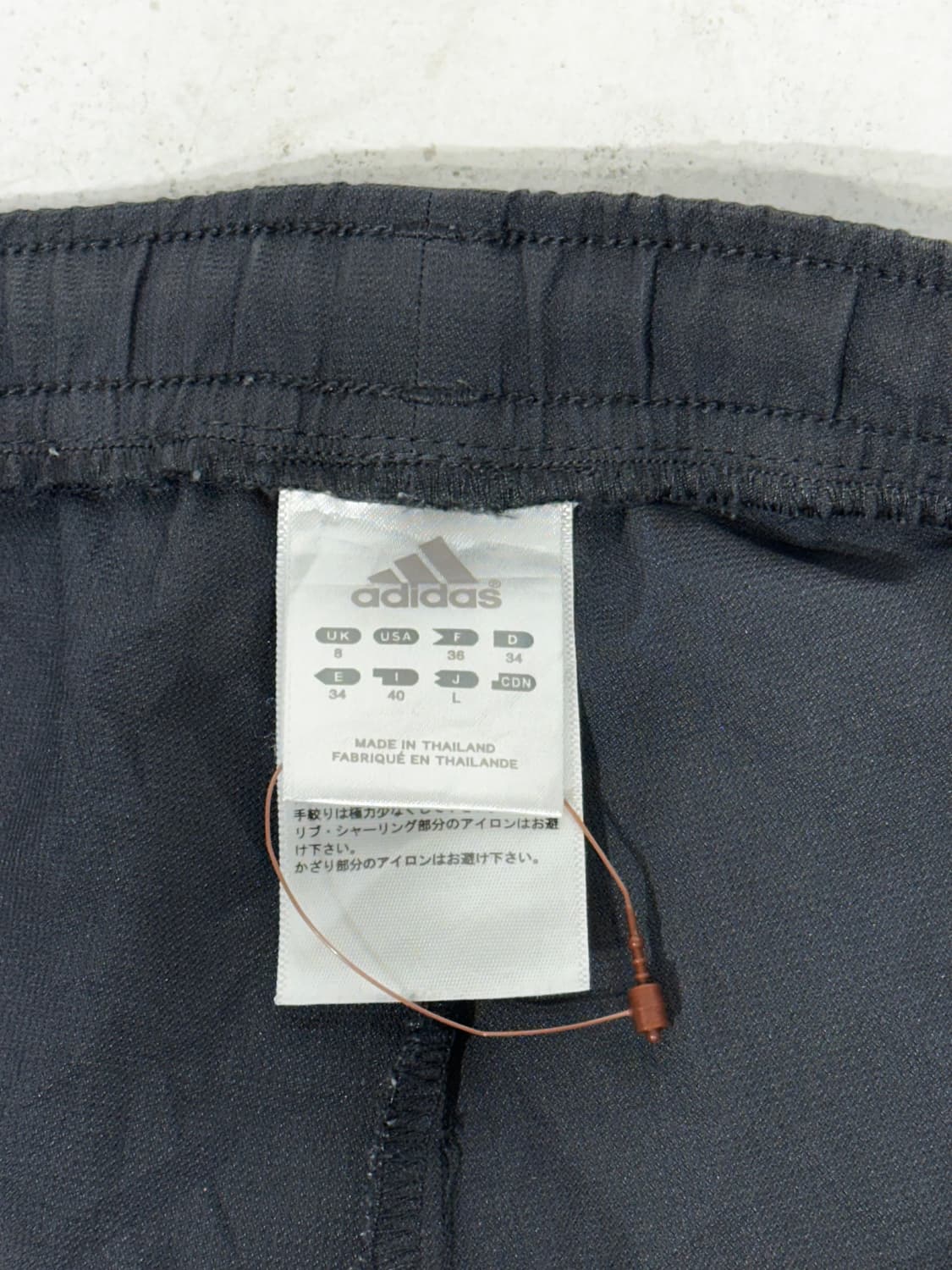 아디다스 차콜 블루 삼선 와이드 트랙 팬츠 L 상품이미지7