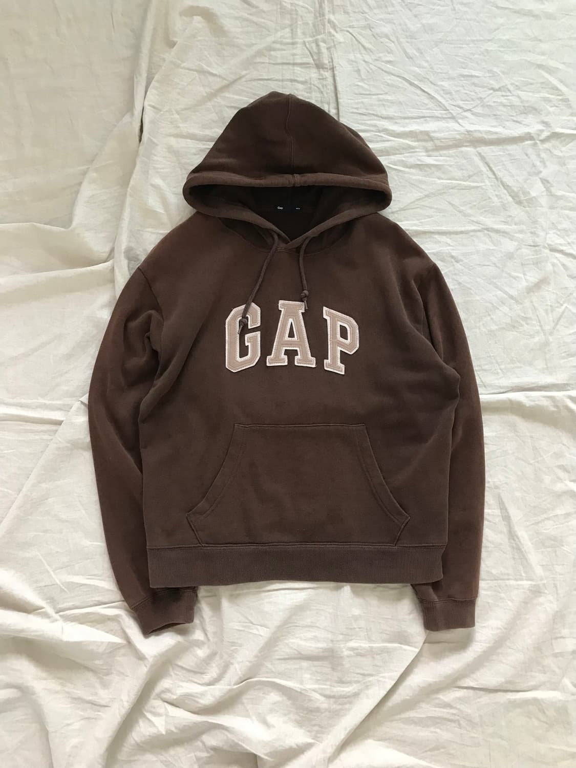 갭 중앙 빅로고 브라운 후드티 상품이미지6