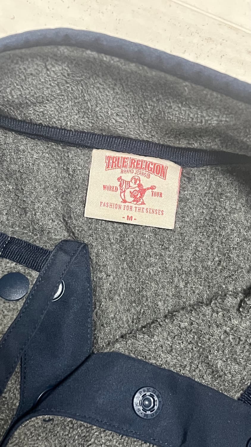 트루릴리전 스냅 플리스 차콜 M 상품이미지3