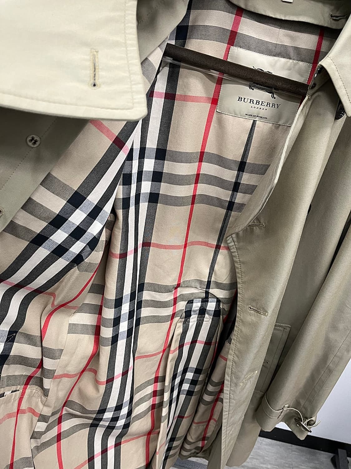 105-110) 버버리 올리브그린 개버딘 트렌치코트  상품이미지9