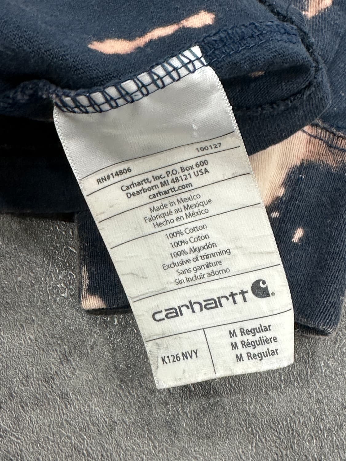 칼하트 다잉 커스텀 포켓 롱슬리브 네이비 상품이미지6