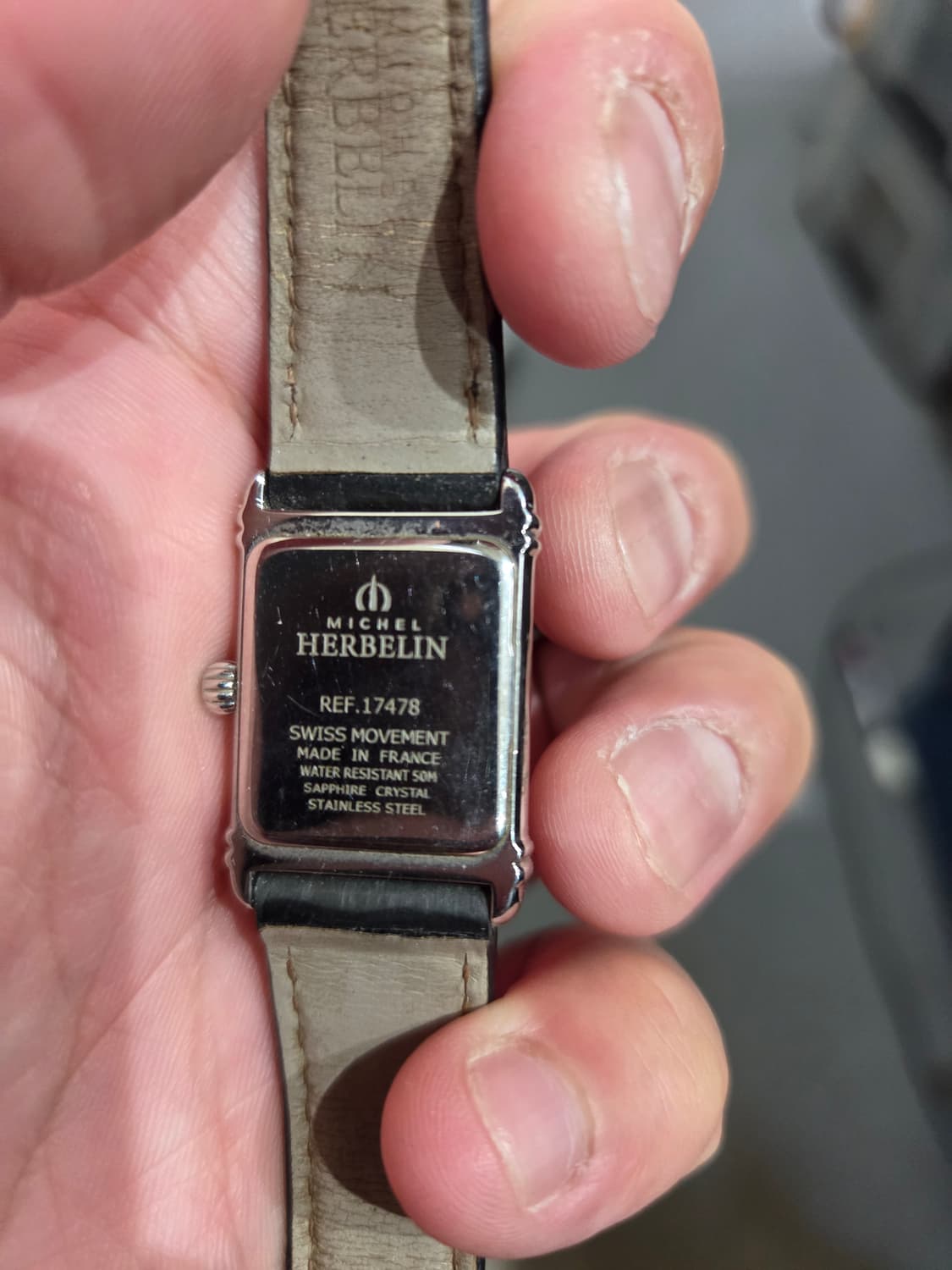 미쉘에블랑 여성 가죽 시계 블랙 상품이미지2